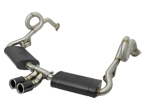 aFe MACHForce-Xp 2in 304 SS Cat-Back Exhaust with Carbon Fiber Tips 2.7L 3.4L, Porsche Boxster (981)