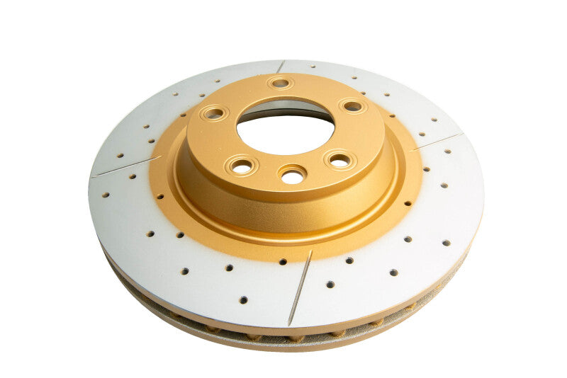 DBA Street Gold Cross-Drilled Slotted Hub-Type Rotor Front Volkswagen