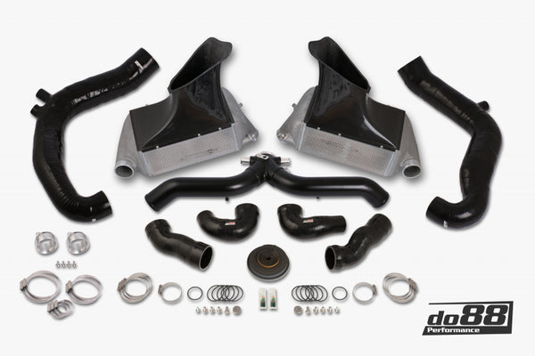 do88 BigPack Intercooler Kit with Black Pipe Inlets, Porsche 911 Turbo (997)