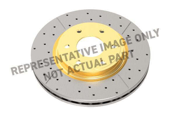 DBA Street Gold Cross-Drilled/Slotted Front Rotor