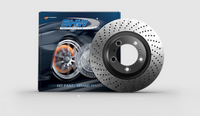 SHW Performance SHW Roadster 3.2L Cross-Drilled Monobloc Brake Rotor 98635240301, Rear — Porsche Boxster (986) — SHW Performance performance part