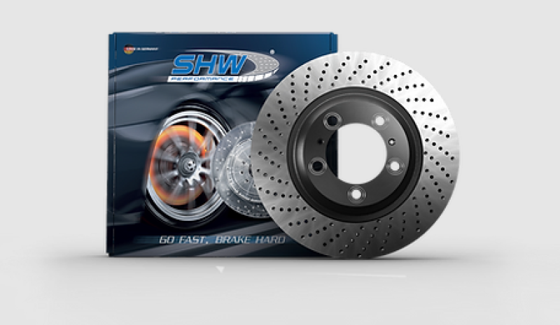 SHW Performance SHW 3.6L without Ceramics Cross-Drilled Monobloc Brake Rotor 99635240104, Rear — Porsche 911 (996/997) — SHW Performance performance part