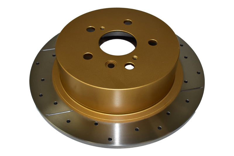 DBA Street Gold Cross-Drilled Slotted Rotor Rear