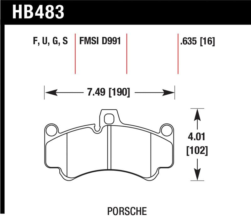 Hawk 08 Targa 4 DTC-70 Race Brake Pads, Front — Porsche 911 GT2/GT3/Turbo (996/997) — Hawk performance part