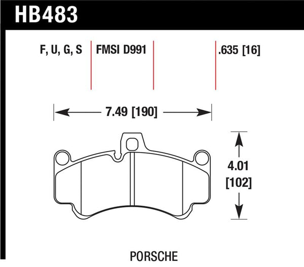 Hawk 08 Targa 4 DTC-70 Race Brake Pads, Front, Porsche 911 GT2/GT3/Turbo (996/997)
