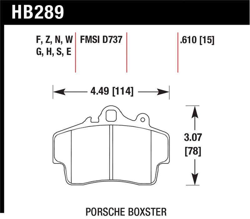 Hawk DTC-60 Compound Brake Pads, Front — Porsche Boxster (986/987) — Hawk performance part